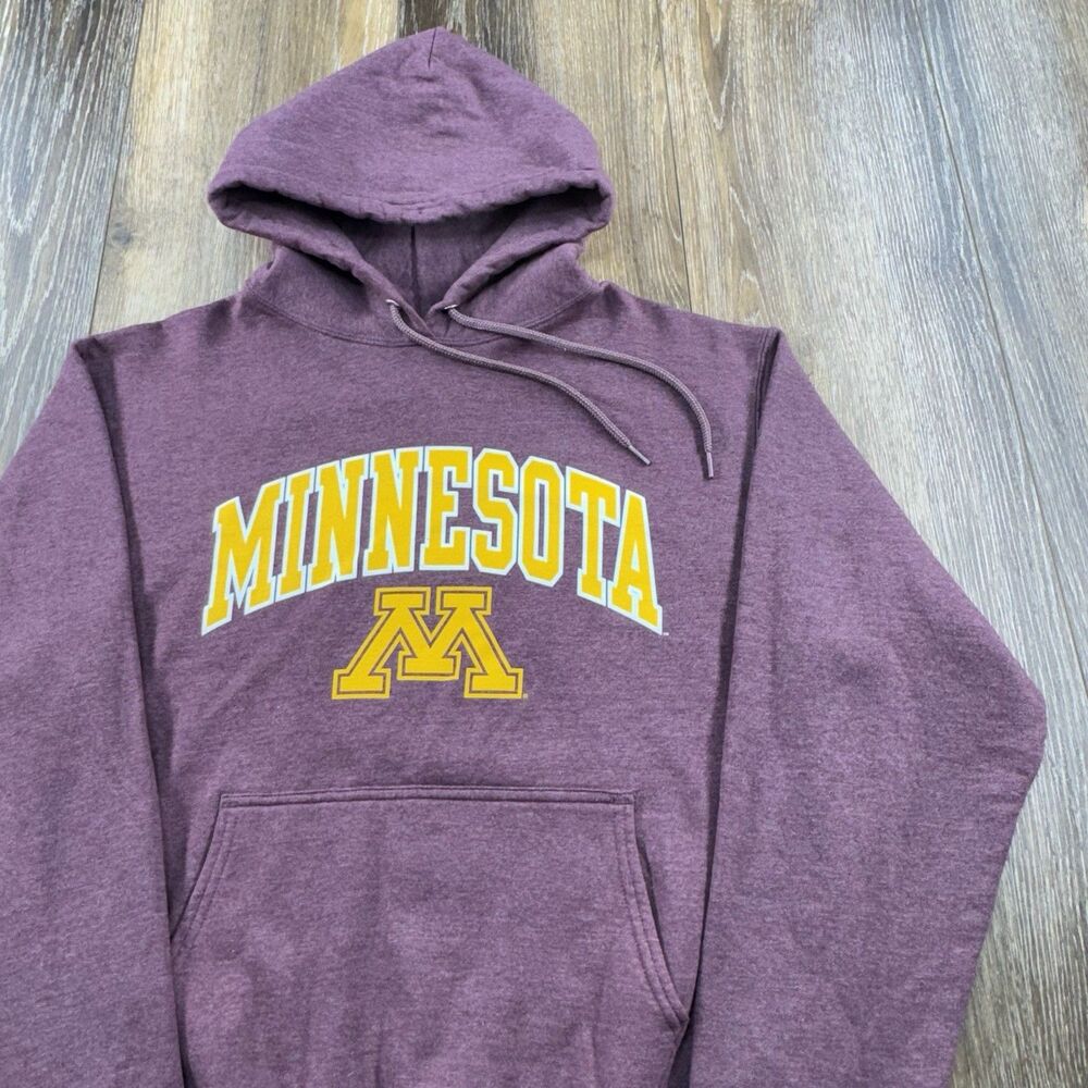 Minnesota Gophers Hoodie Mens M Maroon Sweatshirt University Team Logo Sweater